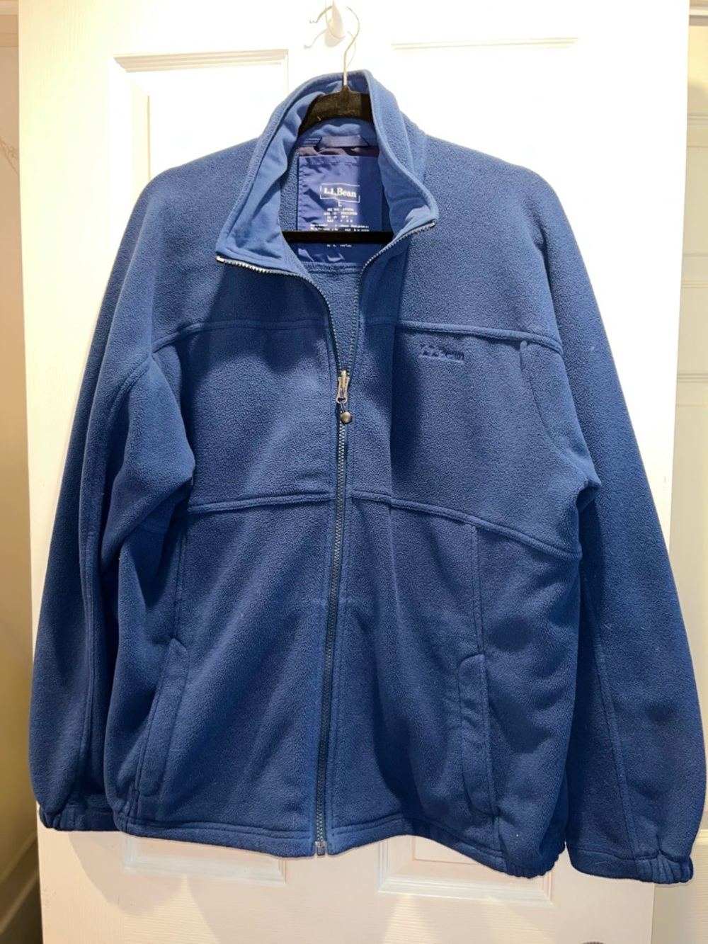 L.L. Bean Navy Blue Full-Zip Fleece Jacket 265276 L
